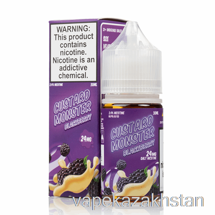 Vape Disposable Blackberry - Custard Monster Salts - 30mL 24mg